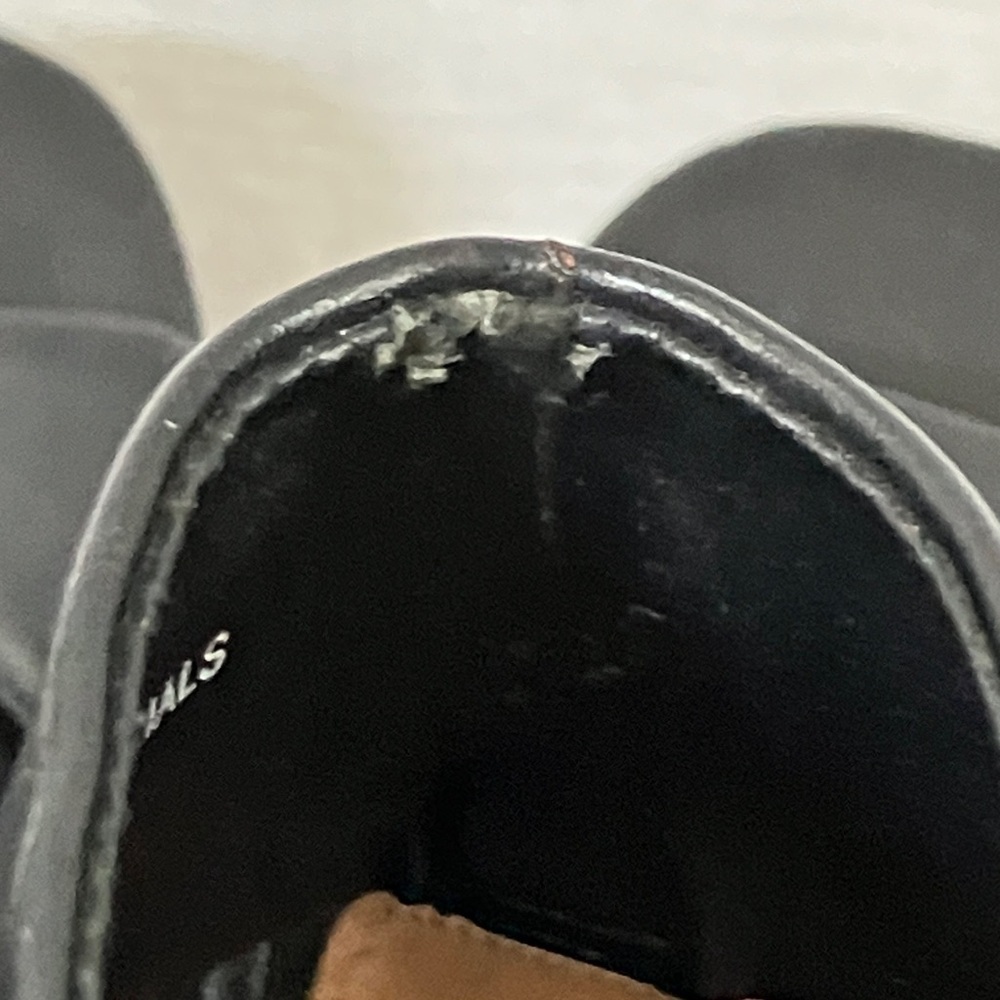 MIA 8 1/2 Black and Brown Platform Heels vegan - Picture 14 of 16